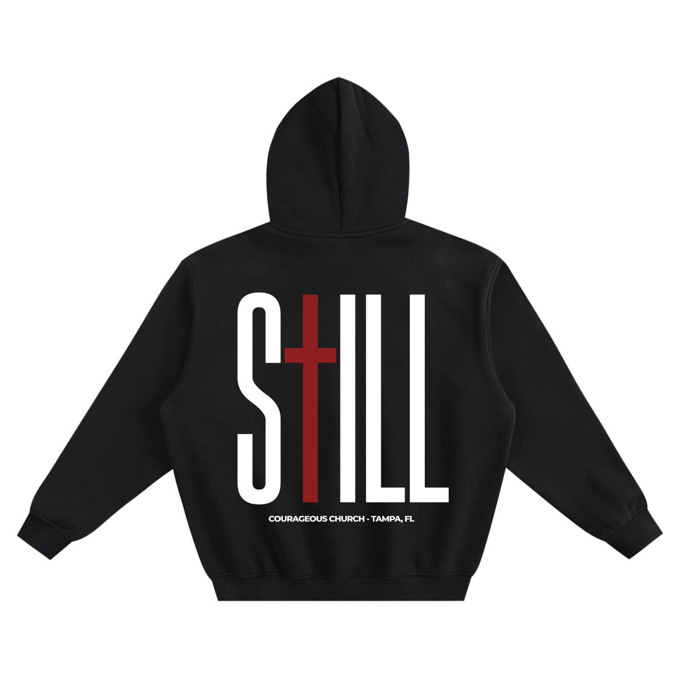 Resurrection Sunday “Still” Black Hoodie - Burgundy