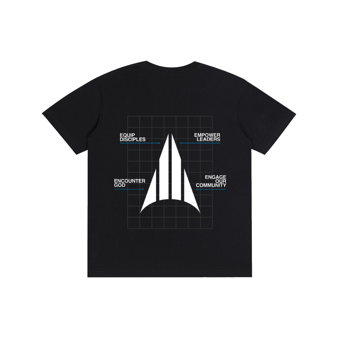 Four Pillars Lightweight T-Shirt - Black