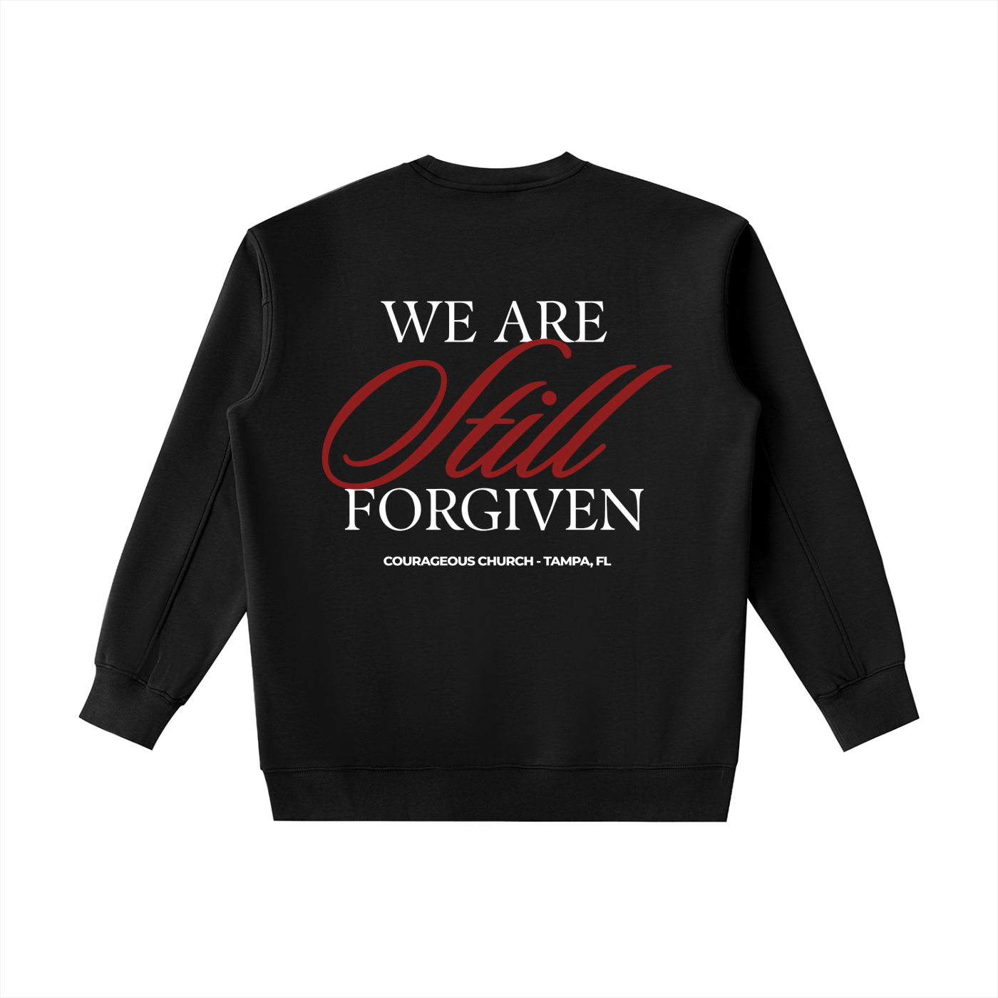 Resurrection Sunday “Forgiven” Essential Sweatshirt - Burgundy