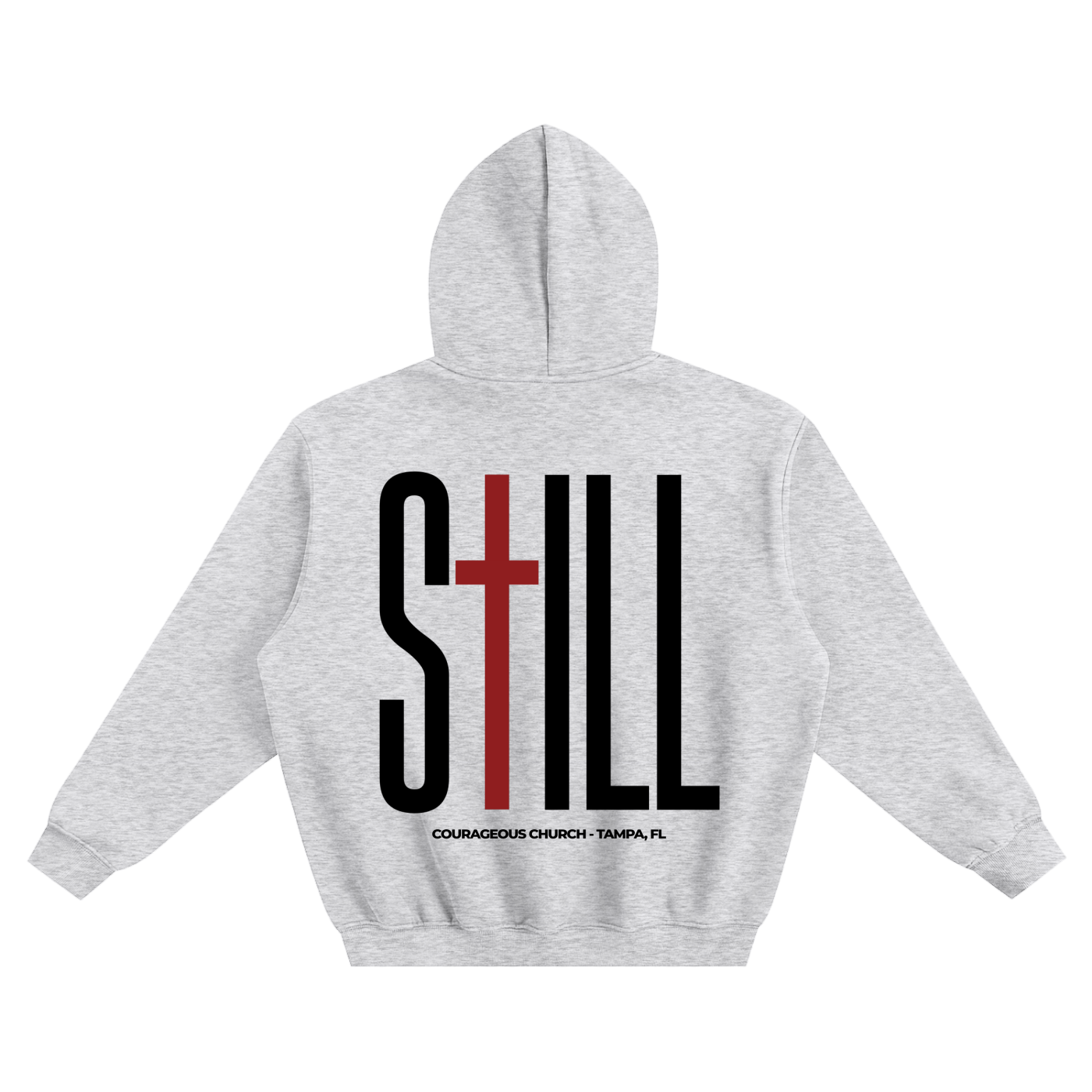 Resurrection Sunday “Still” Grey Hoodie - Burgundy