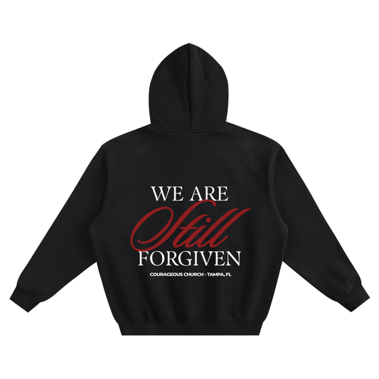 Resurrection Sunday “Forgiven” Black Hoodie - Burgundy