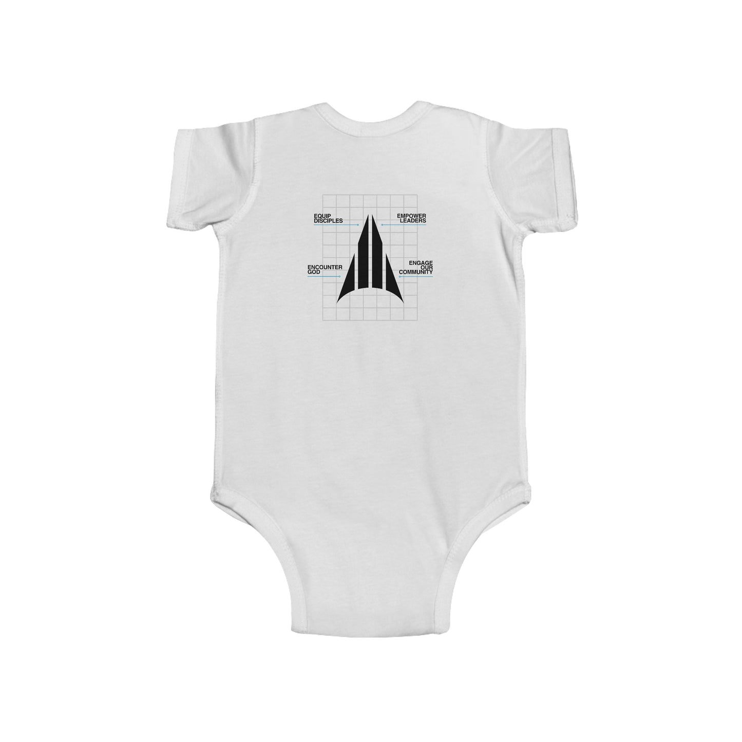 Four Pillars Onesie - White