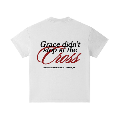 Resurrection Sunday “Grace” Kids White T-Shirt - Burgundy
