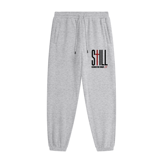 Resurrection Sunday “Still” Grey Joggers - Burgundy