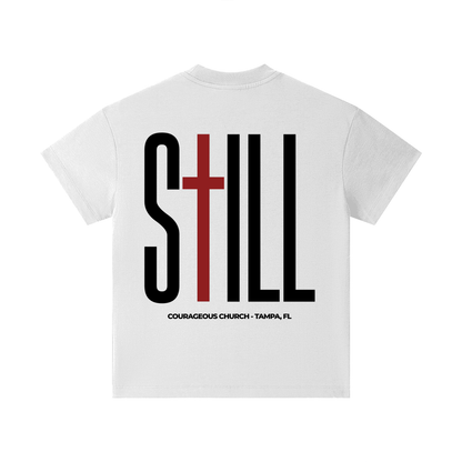 Resurrection Sunday “Still” Kids White T-Shirt - Burgundy