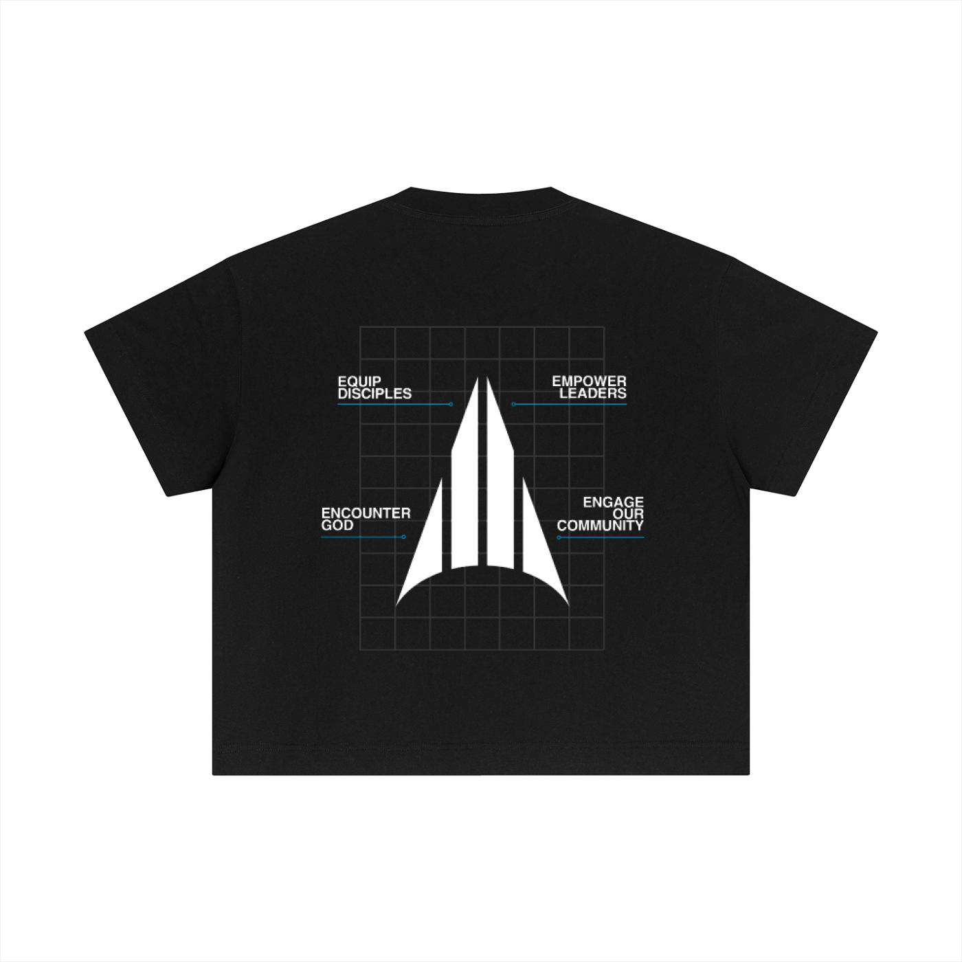 Four Pillars Boxy T-Shirt - Black