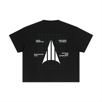 Four Pillars Boxy T-Shirt - Black