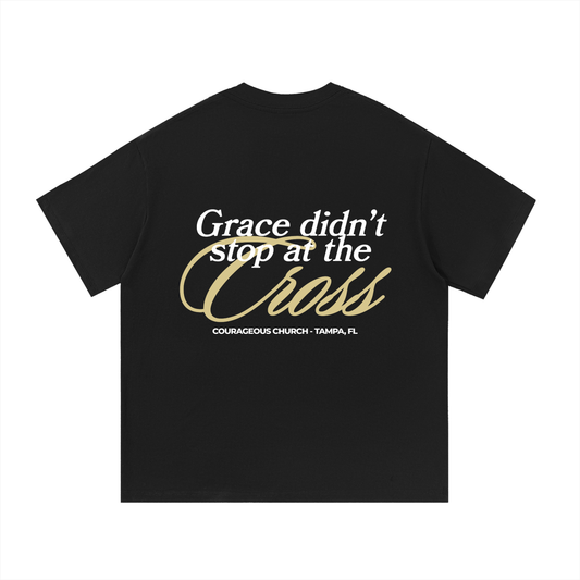 Resurrection Sunday “Grace” Black Essential T-Shirt - Soft Gold