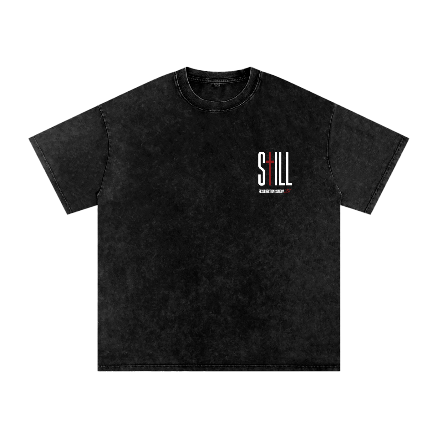 Resurrection Sunday “Grace” Black Snow Washed T-Shirt - Burgundy