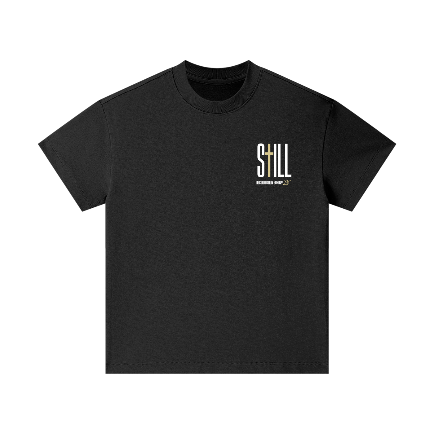 Resurrection Sunday “Grace” Kids Black T-Shirt - Soft Gold