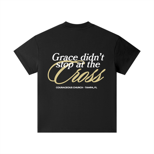 Resurrection Sunday “Grace” Kids Black T-Shirt - Soft Gold