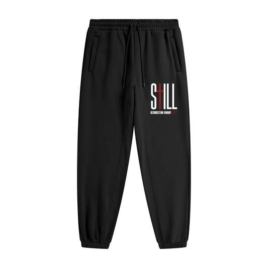 Resurrection Sunday “Still” Black Joggers - Burgundy