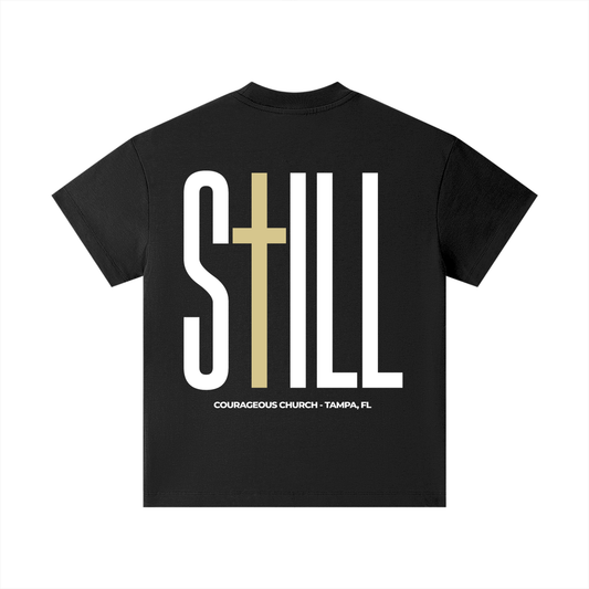 Resurrection Sunday “Still” Kids Black T-Shirt - Soft Gold