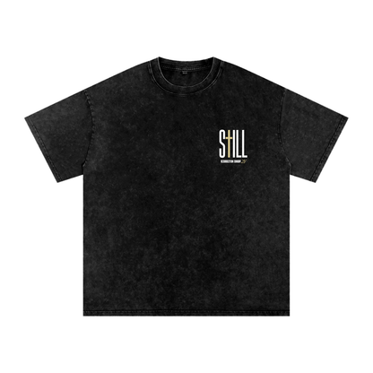 Resurrection Sunday “Grace” Black Snow Washed T-Shirt - Soft Gold