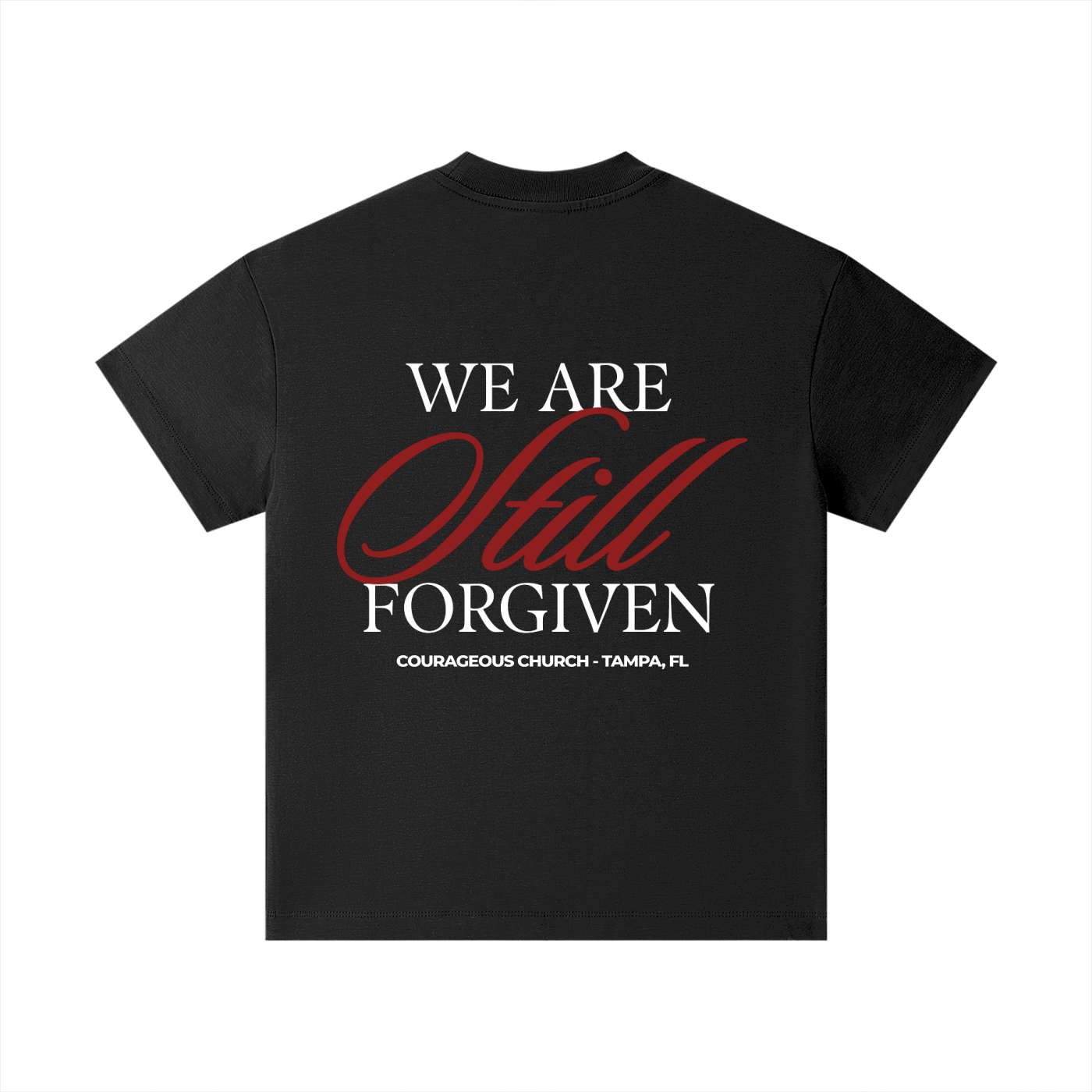 Resurrection Sunday “Forgiven” Kids Black T-Shirt - Burgundy