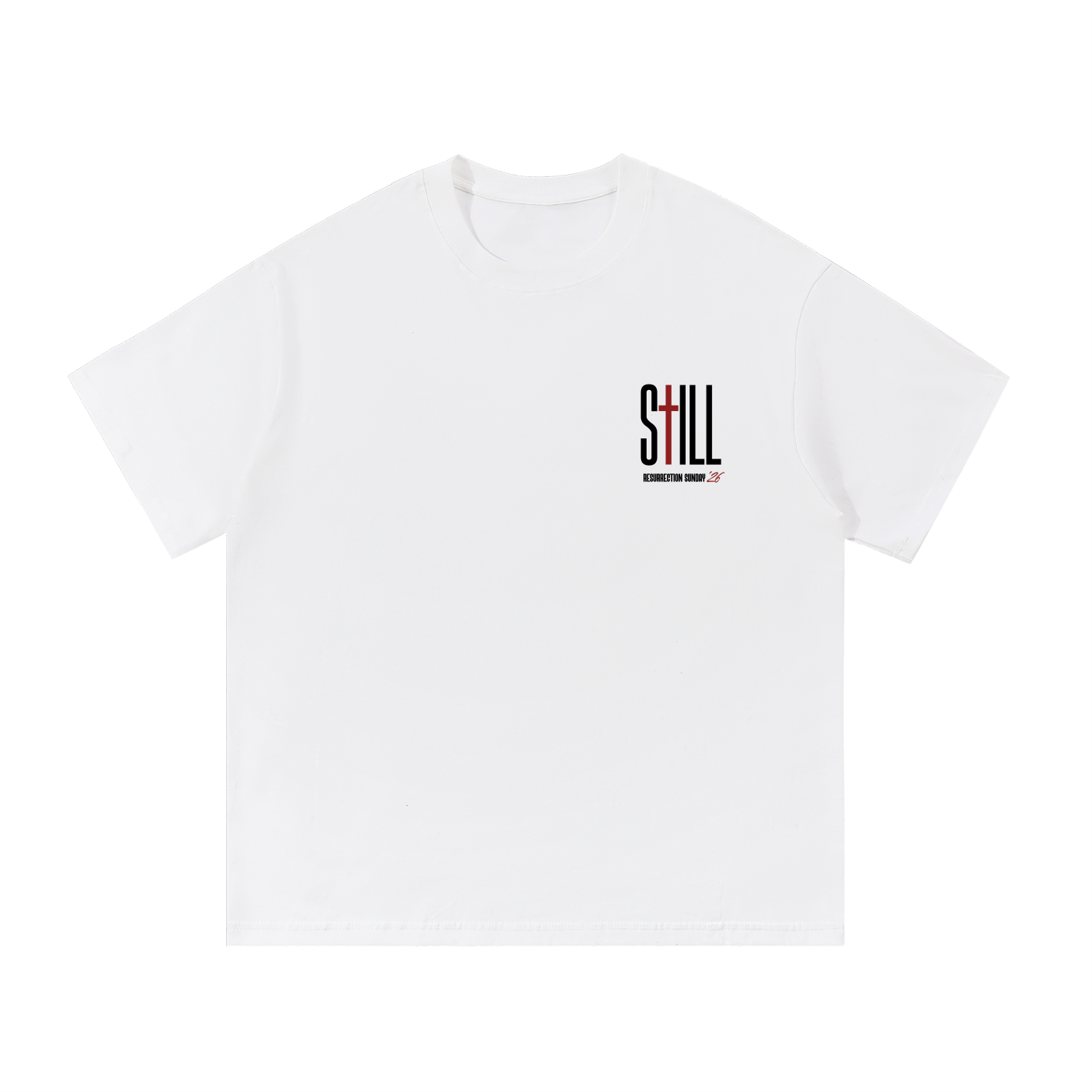 Resurrection Sunday “Grace” White Essential T-Shirt - Burgundy