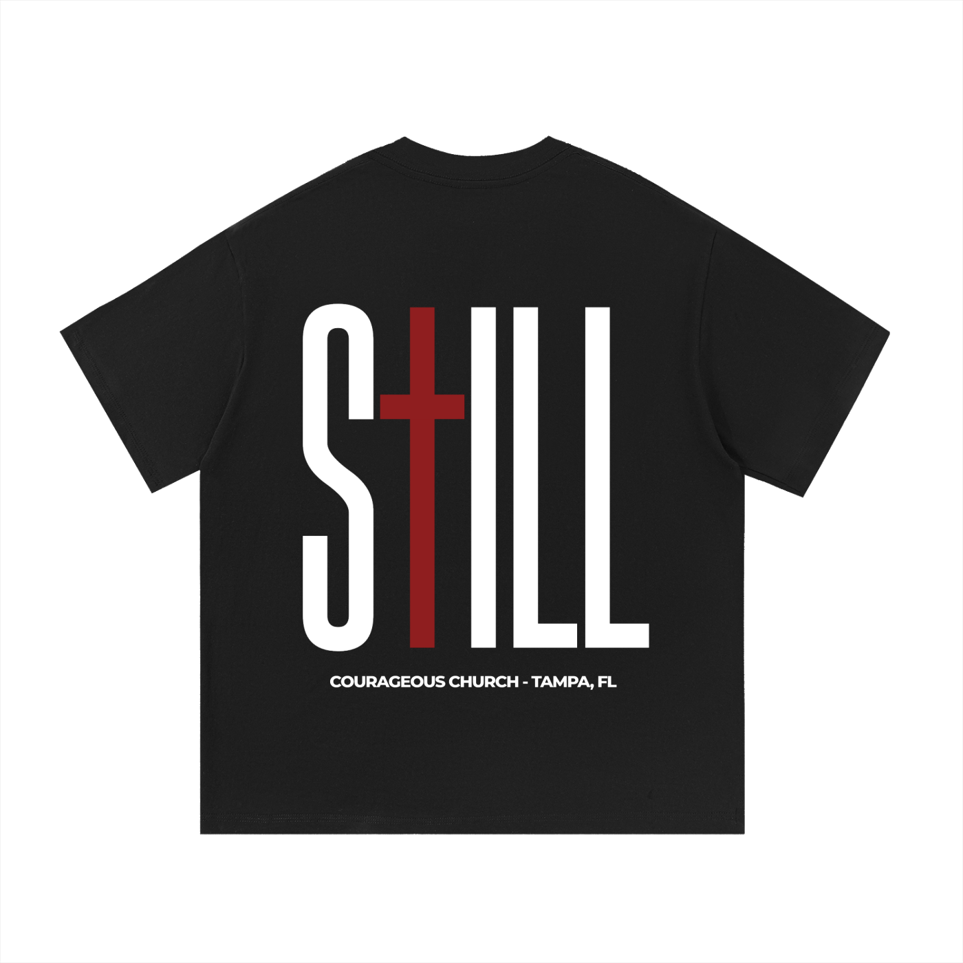 Resurrection Sunday “Still” Black Essential T-Shirt - Burgundy