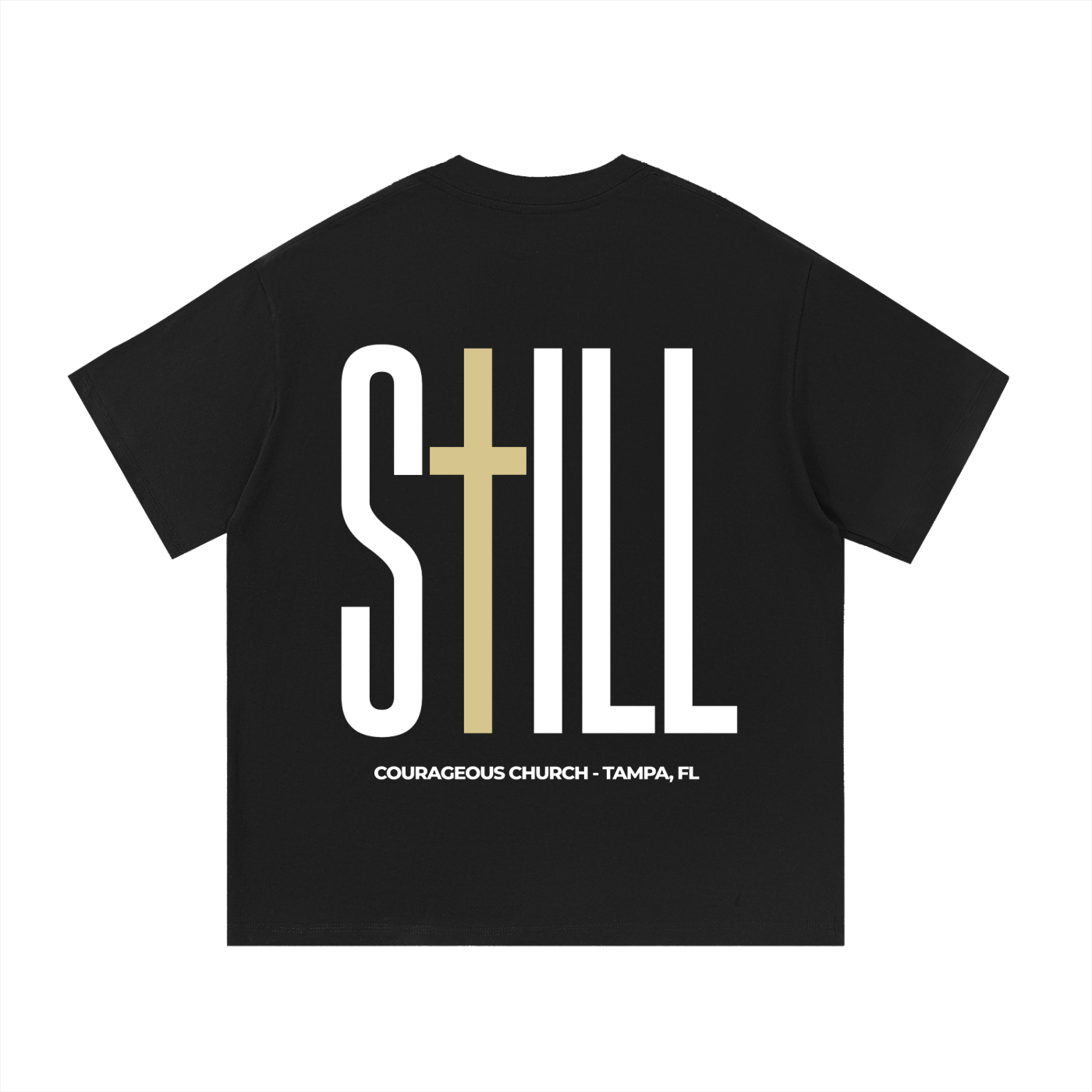 Resurrection Sunday “Still” Black Essential T-Shirt - Soft Gold