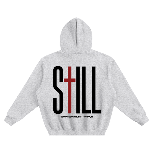 Resurrection Sunday “Still” Grey Hoodie - Burgundy