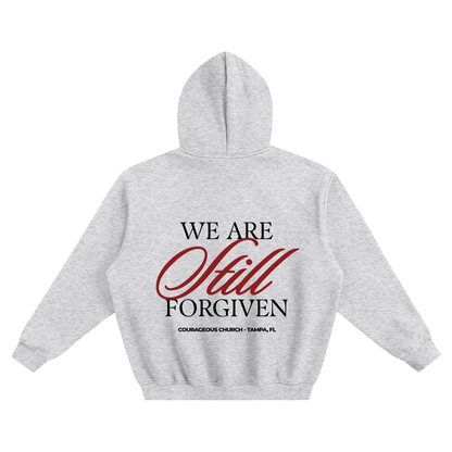 Resurrection Sunday “Forgiven” Grey Hoodie - Burgundy