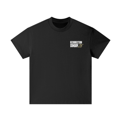 Resurrection Sunday “Forgiven” Kids Black T-Shirt - Soft Gold