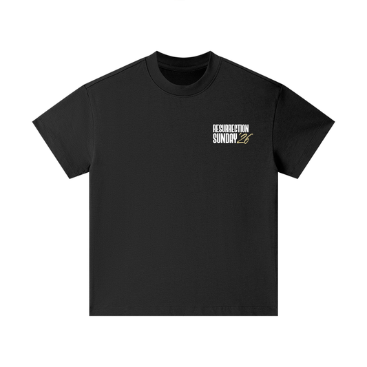 Resurrection Sunday “Forgiven” Kids Black T-Shirt - Soft Gold