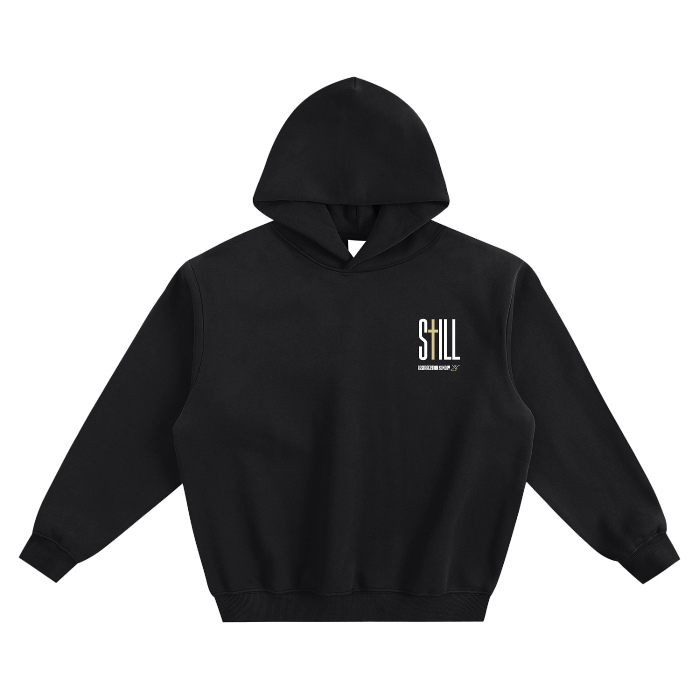 Resurrection Sunday “Grace” Black Hoodie - Soft Gold