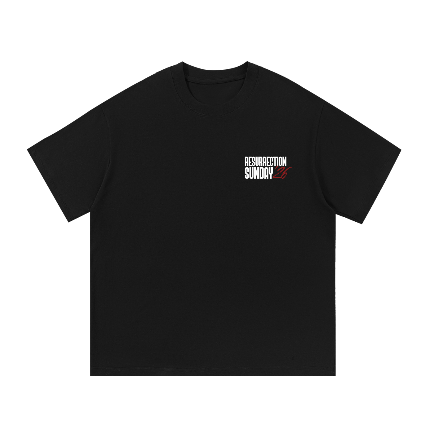 Resurrection Sunday “Forgiven” Black Essential T-Shirt - Burgundy