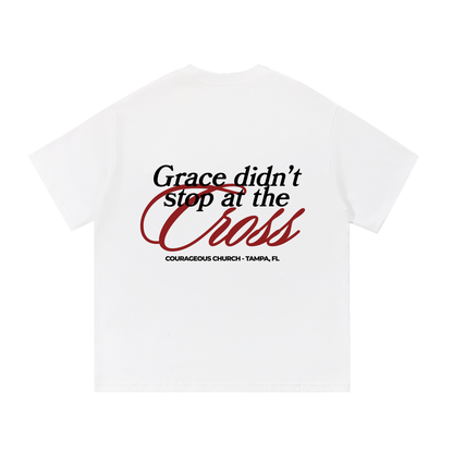 Resurrection Sunday “Grace” White Essential T-Shirt - Burgundy
