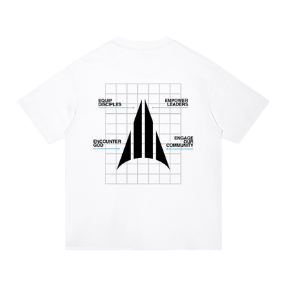 Four Pillars Big & Tall T-Shirt - White